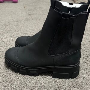 a new day Black Combat Boots